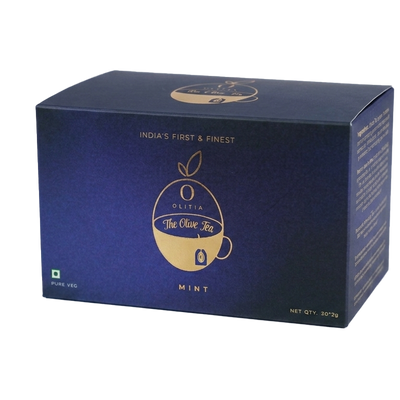 Blue box of O'Nuts tea on a white background